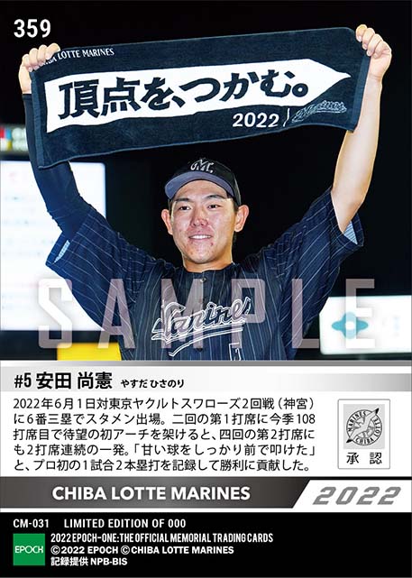 【安田尚憲】今季初アーチからの2打席連続本塁打（22.6.1）