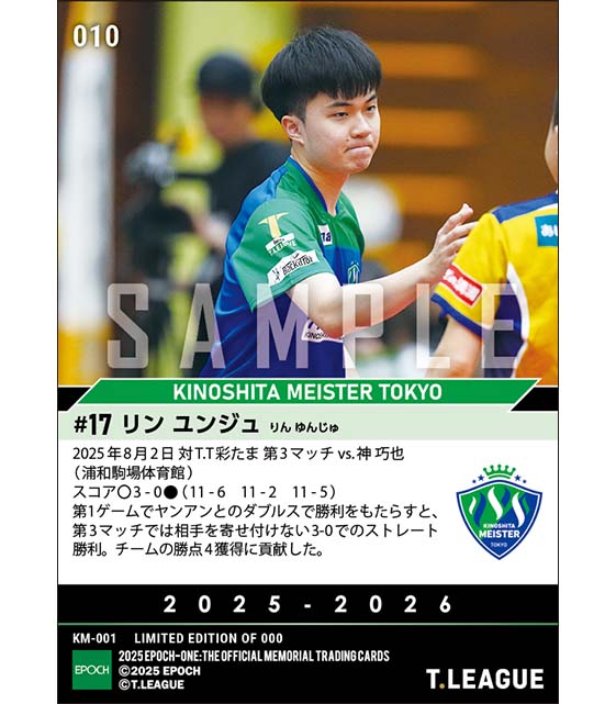 【リン ユンジュ】2勝を挙げチームの勝点4獲得に貢献（25.8.2）