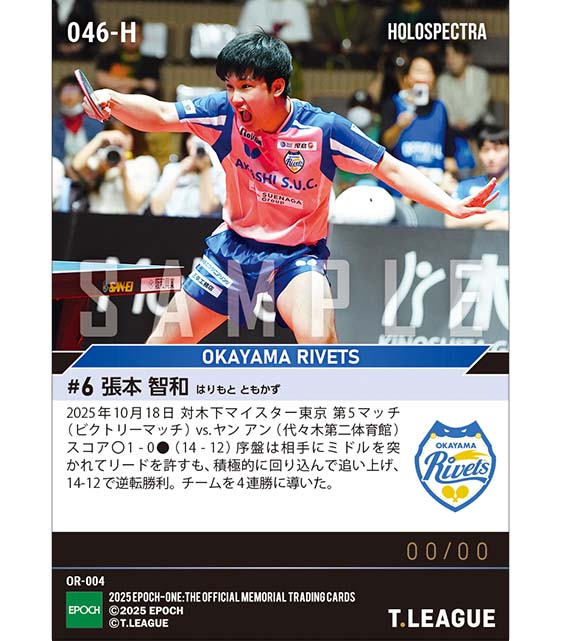 ※ホロスペクトラ 【張本智和】激闘を制してチームは4連勝(25.10.18)