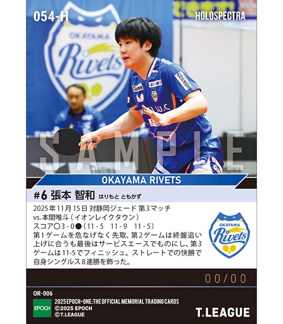 ※ホロスペクトラ 【張本智和】チームを勝利に導くシングルス8連勝(25.11.15)