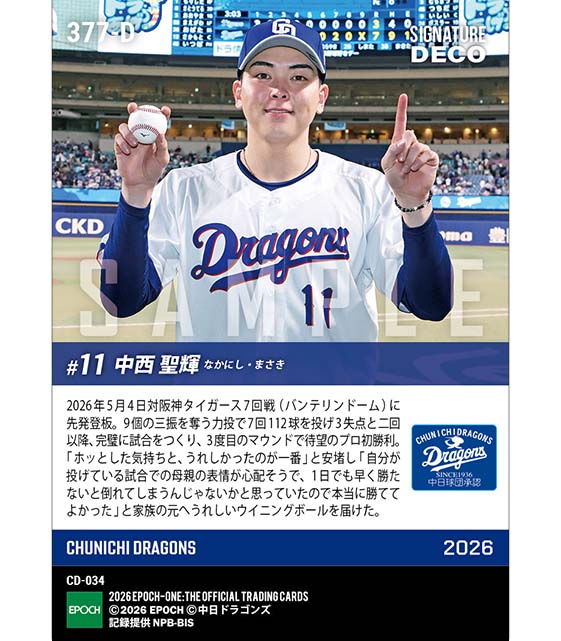 ※SignatureDECO RC【中西聖輝】待望のプロ初勝利(26.5.4)